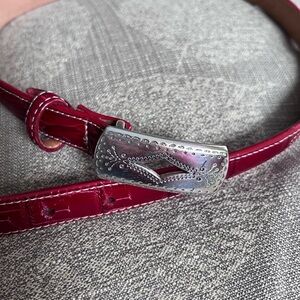 Brighton Red belt  with silver accents size S/M 32